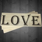 Love Freestanding Wooden Hangable Home Decor Plaque