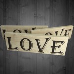 Love Freestanding Wooden Hangable Home Decor Plaque