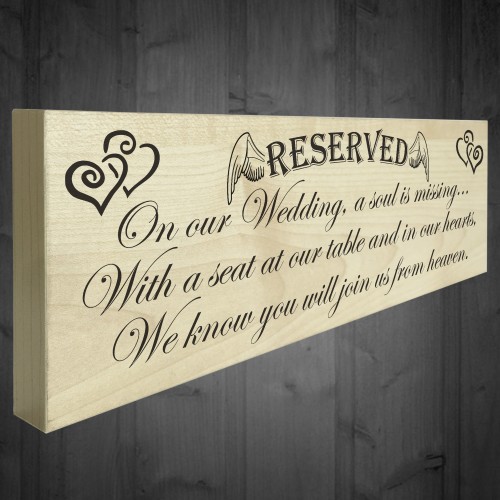 A Soul Is Missing Freestanding Wedding Memorial Plaque