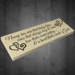 Nanny Heart Of Gold Wooden Freestanding Plaque Love Gift Sign