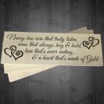 Nanny Heart Of Gold Wooden Freestanding Plaque Love Gift Sign