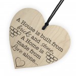 A Home Is Made From Love Wooden Hanging Heart Plaque