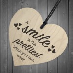 Smile Is The Prettiest Thing Wooden Hanging Heart Plaque