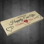 Personalied Wooden Sign Happily Ever After Wedding Gift Keepsake