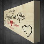 Personalied Wooden Sign Happily Ever After Wedding Gift Keepsake