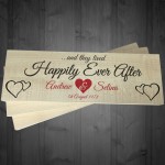 Personalied Wooden Sign Happily Ever After Wedding Gift Keepsake