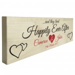 Personalied Wooden Sign Happily Ever After Wedding Gift Keepsake