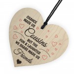 Cousins Fun Laughter Wooden Hanging Heart Plaque Sign