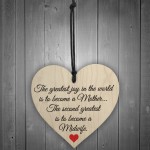 Greatest Joy Mother Midwife Wooden Hanging Heart Nurse Gift