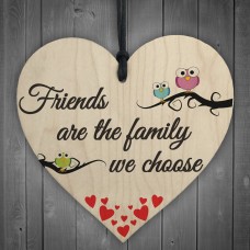 Friends Are We Choose Wooden Hanging Heart