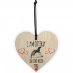 Otterly In Love With You Wooden Hanging Heart Plaque