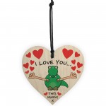 I Love You This Much Novelty Wooden Hanging Heart Plaque