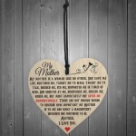 My Mother A Woman Like No Other Wooden Hanging Heart Plaque