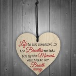 Life Best Moments Wooden Hanging Heart Plaque Gift Sign