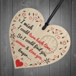 Find You Sooner Love You Longer Wooden Heart Valentines Day Gift