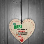 Being Weird With You Novelty Wooden Hanging Heart Plaque
