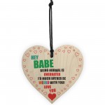 Being Weird With You Novelty Wooden Hanging Heart Plaque