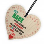Being Weird With You Novelty Wooden Hanging Heart Plaque