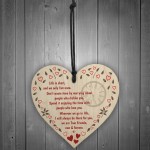 True Friends Now & Forever Wooden Hanging Heart Plaque