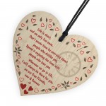 True Friends Now & Forever Wooden Hanging Heart Plaque