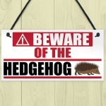 Beware Of The Hedgehog Hanging Plaque