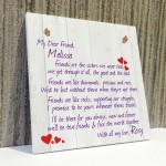 Personalised Friends Are.. Friendship Plaque Sign Thank You Gift