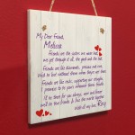 Personalised Friends Are.. Friendship Plaque Sign Thank You Gift