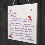 Personalised Friends Are.. Friendship Plaque Sign Thank You Gift