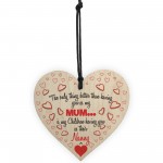 Better Than Mum Nanny Wooden Hanging Heart