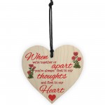 First In My Thoughts First In My Heart Wooden Hanging Heart