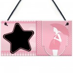 Pregnancy Baby Arrival Countdown Hanging Plaque Vintage Theme