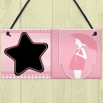 Pregnancy Baby Arrival Countdown Hanging Plaque Vintage Theme