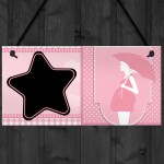 Pregnancy Baby Arrival Countdown Hanging Plaque Vintage Theme