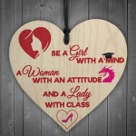 Mind Attitude Class Motivational Novelty Hanging Heart Gift