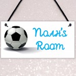 Personalised Football Boys Name Room / Man Cave Hanging Sign