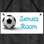 Personalised Football Boys Name Room / Man Cave Hanging Sign