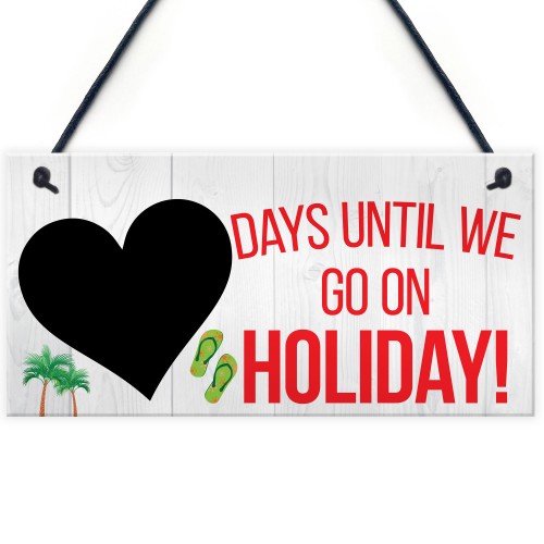 Chalkboard Countdown Days Until Holiday Hanging Sign Plaque Gift