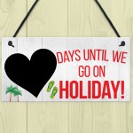 Chalkboard Countdown Days Until Holiday Hanging Sign Plaque Gift