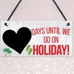 Chalkboard Countdown Days Until Holiday Hanging Sign Plaque Gift