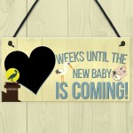 Countdown Chalkboard Weeks Until The Baby Is Coming Hanging Sign
