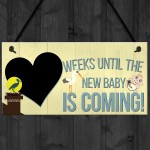 Countdown Chalkboard Weeks Until The Baby Is Coming Hanging Sign