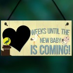 Countdown Chalkboard Weeks Until The Baby Is Coming Hanging Sign