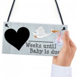 Weeks Until Baby Is Due Chalboard Hanging Plaque