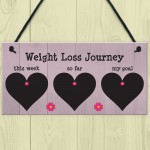 Weight Loss Tracker Chalkboard Hanging Plaque Sign