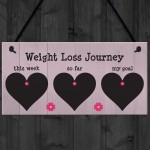 Weight Loss Tracker Chalkboard Hanging Plaque Sign