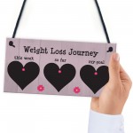 Weight Loss Tracker Chalkboard Hanging Plaque Sign