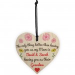 Better Than Mum Personalised Hanging Heart Mothers Day Gift Sign