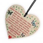Will You Be My Godmother Personalised Wooden Hanging Heart Gift 