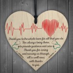 Thank You Is Well Now Doctors & Nurses Thank you Heart Gift Sign