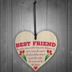 Best Friend Freindship Measured By Heart Hanging Heart Sign Gift